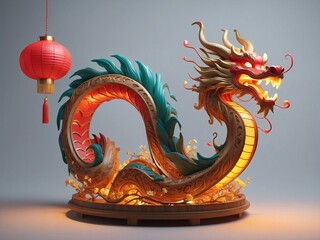 Fototapeta premium dragon Chinese creature in new years