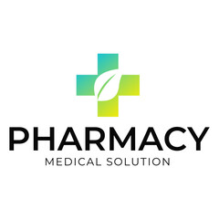 Medical Cross and Health Pharmacy Logo Vector Template on white background
