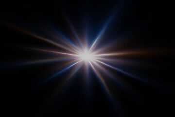 A flash of light that creates a speed effect. The flare of the special effect of an explosion of light.