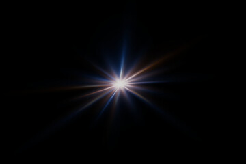 A flash of light that creates a speed effect. The flare of the special effect of an explosion of light.