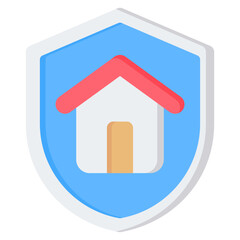 Home Insurance Flat Icon