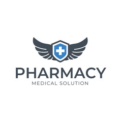 Medical Cross and Health Pharmacy Logo Vector Template on white background