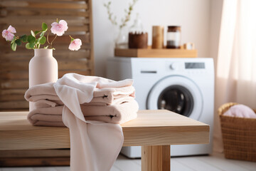 clean towels, home laundry - obrazy, fototapety, plakaty