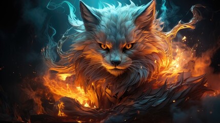 Ethereal Creature. Igniting the Flames of Eternal Fire and Sparks