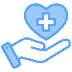 Fototapeta premium Life Insurance Blue Icon