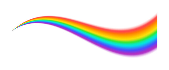 Fototapeta premium Blurred rainbow wave perspective isolated PNG