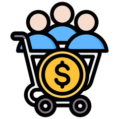 Customer Outline Color Icon