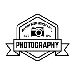 Obraz premium Camera logo vector icon illustration hipster vintage retro isolated on white background