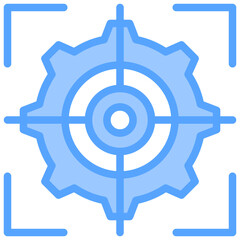 Focused Blue Icon