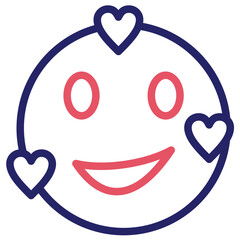 Smiling Face with Hearts Icon