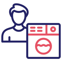 Man Doing Laundry Icon