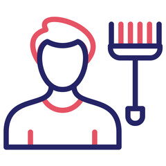 Cleaning Man Icon