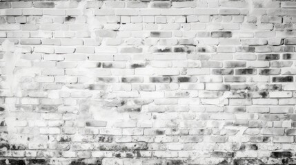 Weathered brick wall texture, black and white color, abstract