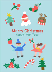 christmas icons set