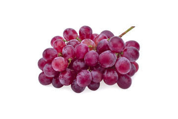 red grapes isolated on white background.