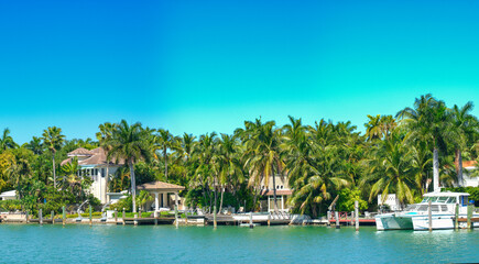 Panoramic view of Miami Palm Island