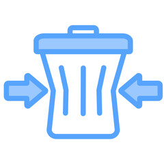 Reduce Waste Blue Icon