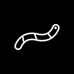 Worm Vector Icon Design Illustration