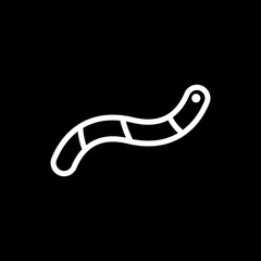 Worm Vector Icon Design Illustration