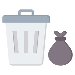 Household Waste Flat Icon
