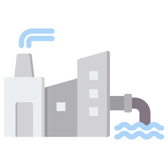 Obraz premium Industrial Waste Flat Icon