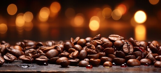 Asian coffee beans background - obrazy, fototapety, plakaty