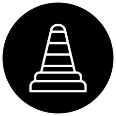 Traffic cone Vector Icon Design Illustration