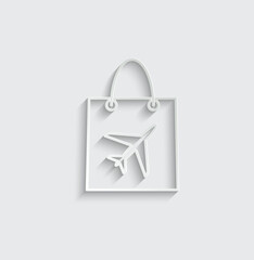 Duty free vector icon bag icon 