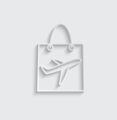 Duty free vector icon bag icon 