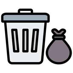 Household Waste Outline Color Icon