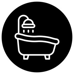 Bath tub Vector Icon Design Illustration