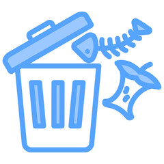 Organic Waste Blue Icon