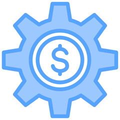 Business Management Blue Icon