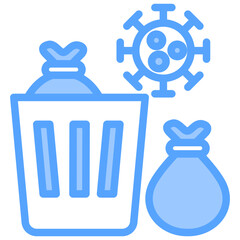 Risk Waste Blue Icon