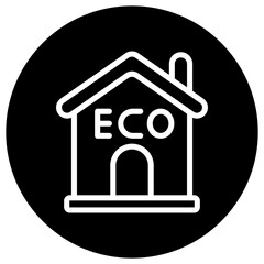 Eco house Vector Icon Design Illustration