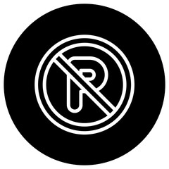 No parking Vector Icon Design Illustration