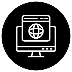 Web browser Vector Icon Design Illustration