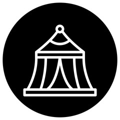 Circus tent Vector Icon Design Illustration