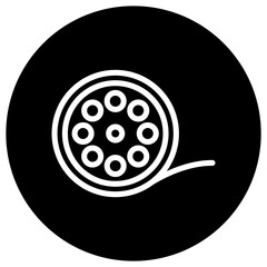 Film reel Vector Icon Design Illustration