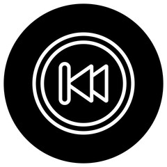 Backward Vector Icon Design Illustration