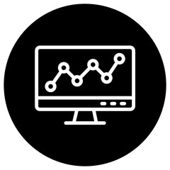 Line chart Vector Icon Design Illustration