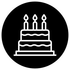 Cake Vector Icon Design Illustration