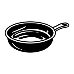 Frying Pan Icon Illustration in Trendy Flat Isolated on White Background. SVG Vector