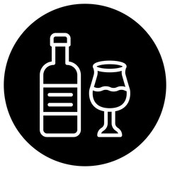 Wine bottle Vector Icon Design Illustration