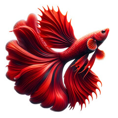Fototapeta premium Pez Guppy, Encanto Acuático: Aislado en un Mundo de Serenidad