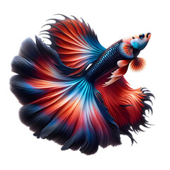 Obraz premium Pez Guppy, Encanto Acuático: Aislado en un Mundo de Serenidad