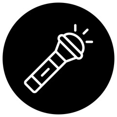 Flashlight Vector Icon Design Illustration