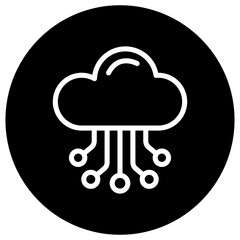 Cloud Hosting Vector Icon Design Illustration