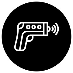 Thermometer Gun Vector Icon Design Illustration
