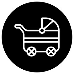 Baby Stroller Vector Icon Design Illustration